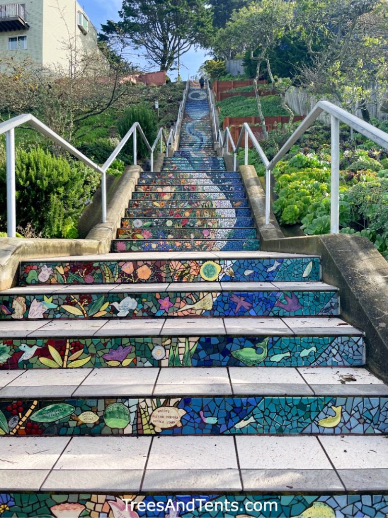 16th Avenue Tiled Steps in San Francisco. One of San Francisco's mosaic stairs.