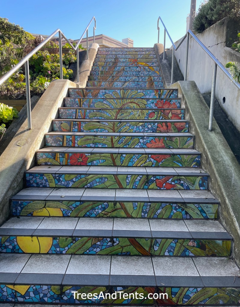 San Francisco's Hidden Garden Mosaic Stairs